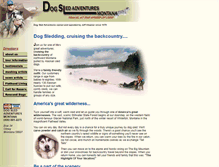 Tablet Screenshot of dogsledadventuresmont.com